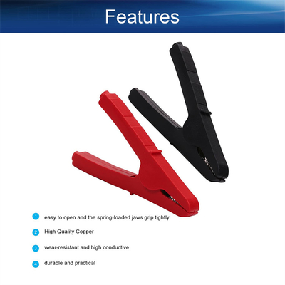 PVC Brass Car Battery Crocodile Clips Multipurpose Practical