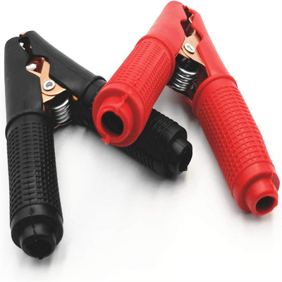 Red Black 100A Insulated Alligator Clips Length 90mm For Car Battery
