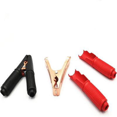 Red Black 100A Insulated Alligator Clips Length 90mm For Car Battery
