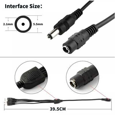 60W 5.5x2.1mm Photovoltaic Solar Cable Female To Male DC Power