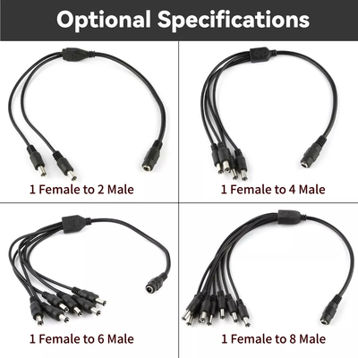 60W 5.5x2.1mm Photovoltaic Solar Cable Female To Male DC Power