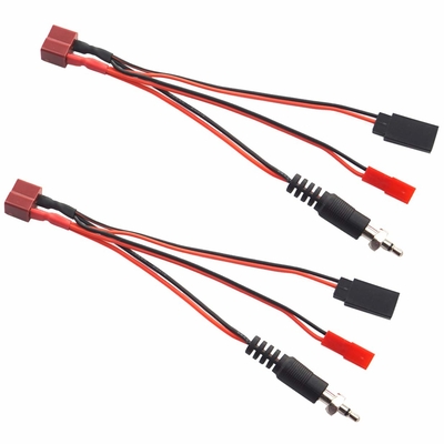 3 In 1 Deans Style T Female Plug RC Charger Cable 22AWG silicone wire