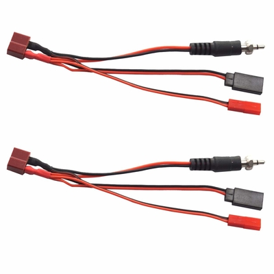3 In 1 Deans Style T Female Plug RC Charger Cable 22AWG silicone wire